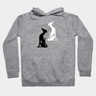 Greyhound Sitting B&W Hoodie